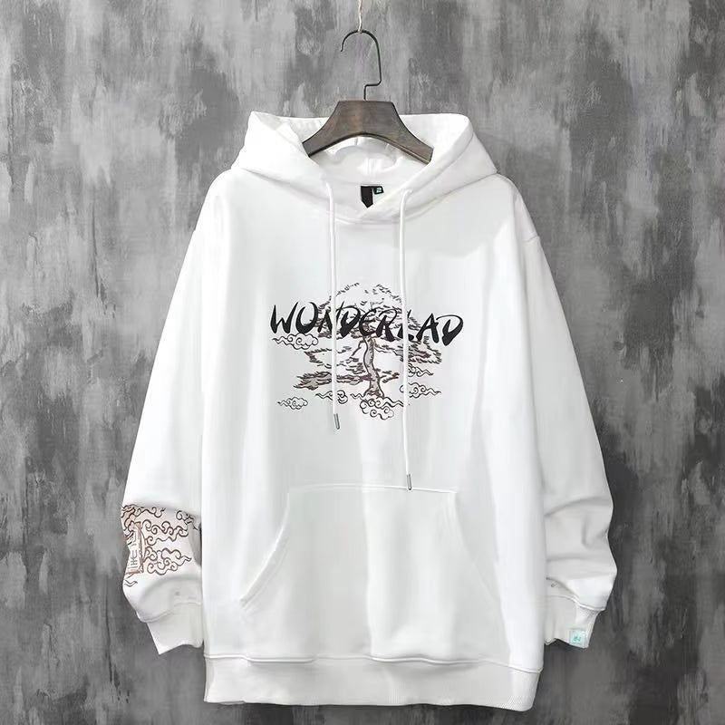 Anime Hoodies Sweatshirts Chinese Style Men Black Hoodies Sweatshirts Harajuku Oversized Pullovers Sweatshirts for Women CS455